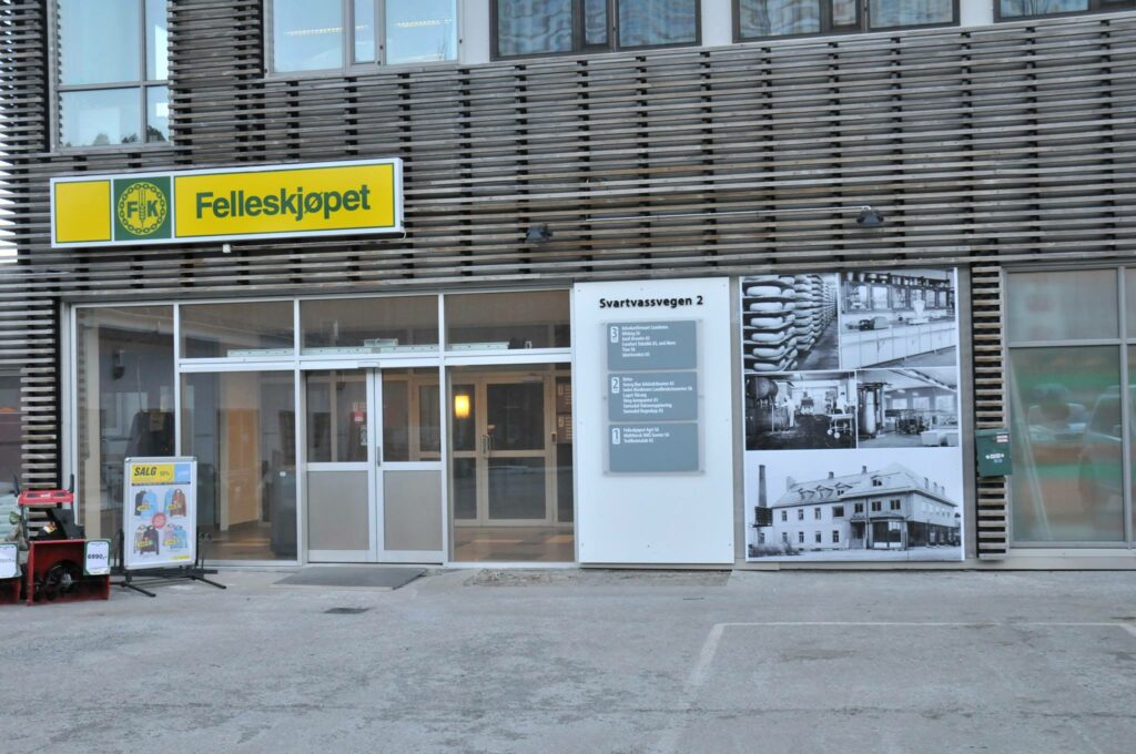 Skilt til fasade for Felleskjøpet