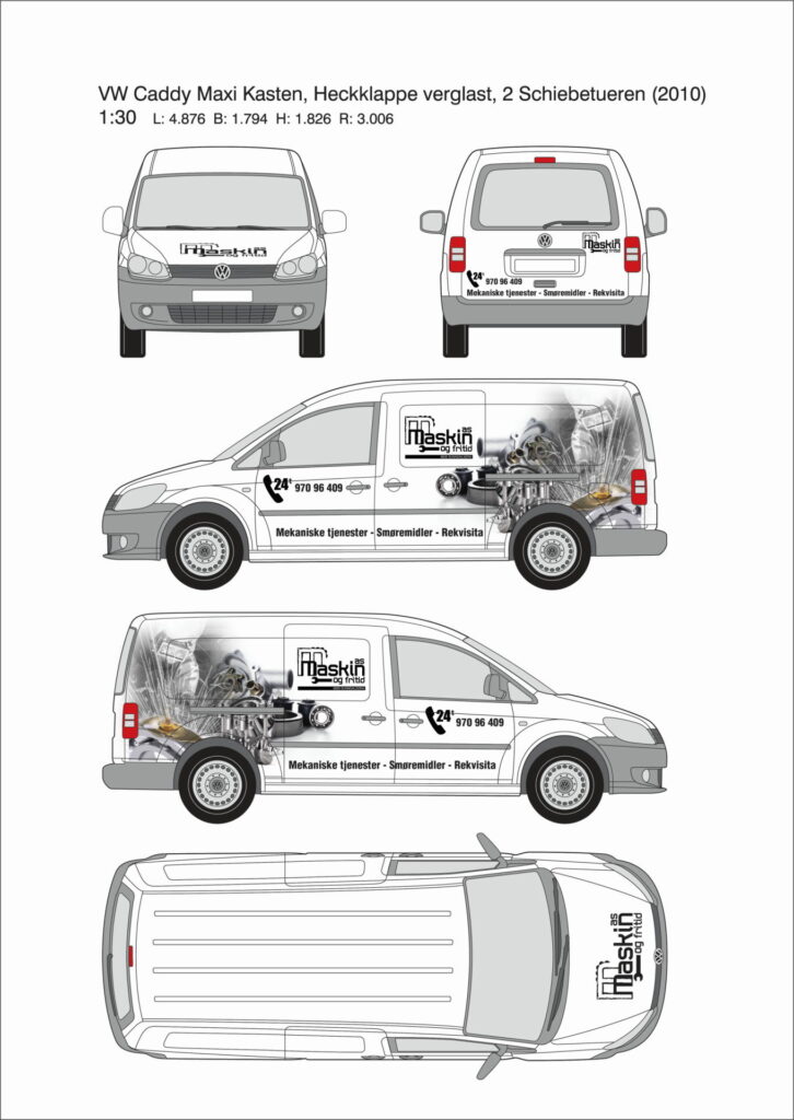 Dekorforslag VW Caddy varebil