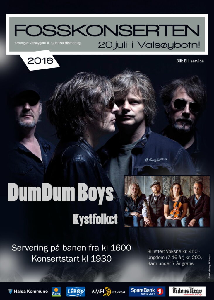 Plakat for Fosskonserten 2016
