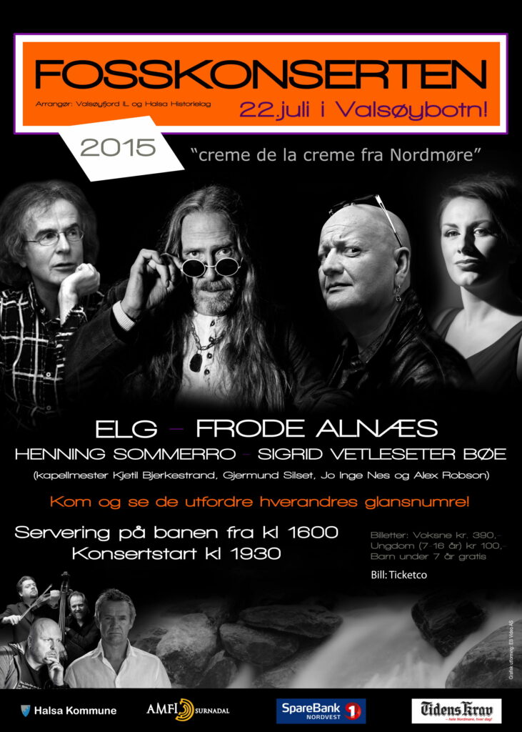 Plakat for Fosskonserten 2015